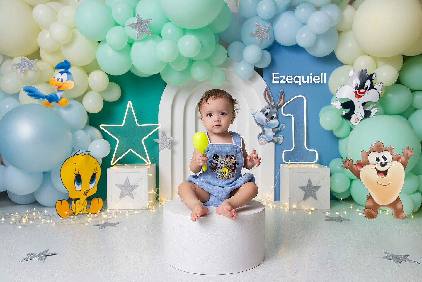 Ensaio Pré Festa- Baby Looney Tune - Ezequiel  - Estúdio na Rua Jequiriça 48 - Penha, Rio de Janeiro -RJ- WhatsApp 21-96660-3929